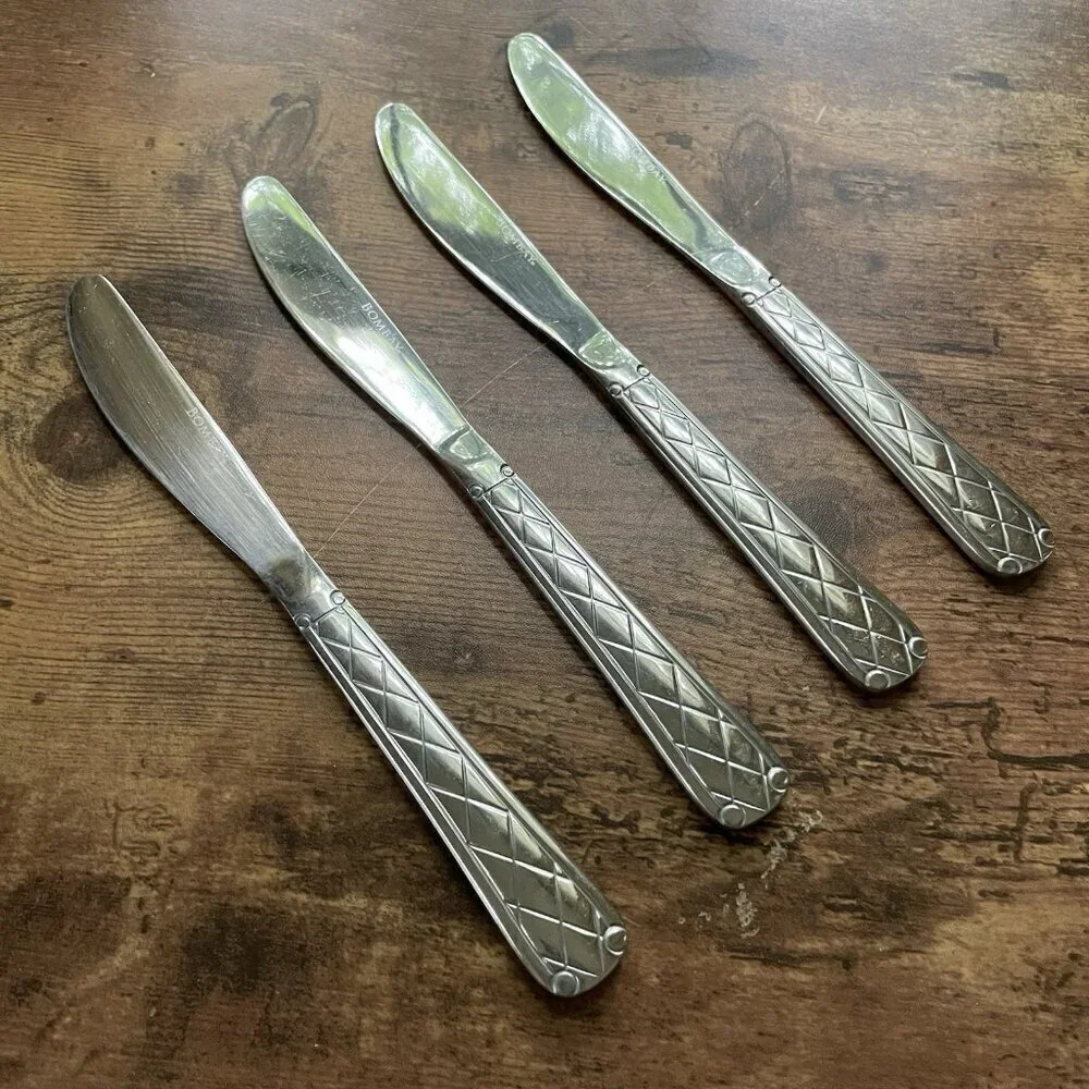 Bombay Casabella Dinner Knife Set of 4 Stainless Steel Replacement Flatware